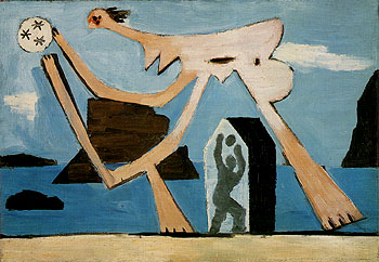 Playing Ball on the Beach - Pablo Picasso reproduction oil painting
