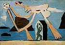 Playing Ball on the Beach - Pablo Picasso reproduction oil painting