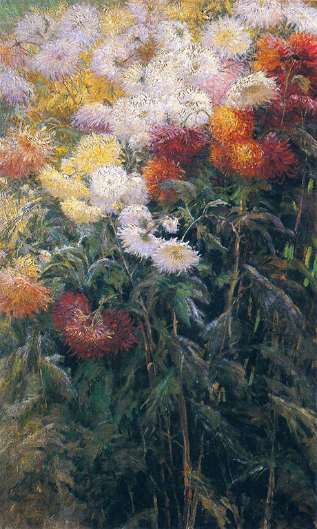 Clump of Chrysanthemums Garden at Petit Gennevilliers 1893 - Gustave Caillebotte reproduction oil painting
