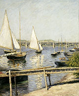 Sailing Boats at Argenteuil c1885 - Gustave Caillebotte reproduction oil painting