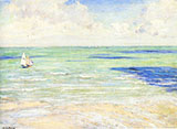 Seascape Regatta at Villiers 1880 - Gustave Caillebotte reproduction oil painting