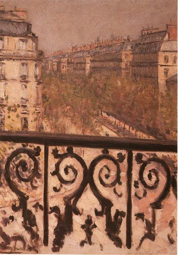 A Balcony in Paris c1880 - Gustave Caillebotte reproduction oil painting