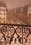 A Balcony in Paris c1880 - Gustave Caillebotte reproduction oil painting