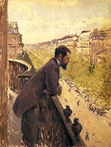 The Man on the Balcony c1880 - Gustave Caillebotte reproduction oil painting