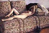 Nude on a Couch c1880 - Gustave Caillebotte reproduction oil painting