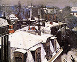 Rooftops Under Snow 1878 - Gustave Caillebotte