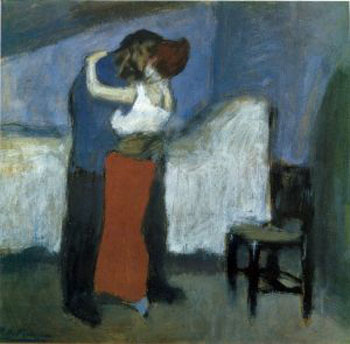 L etreinte Dans la Mansarde 1900 - Pablo Picasso reproduction oil painting
