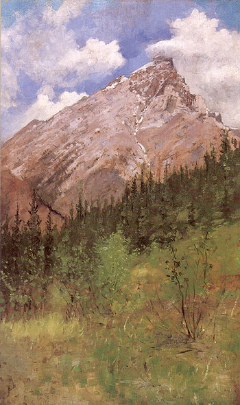 Banff Cascade Mountain 1890 - Frederic Remington reproduction oil painting