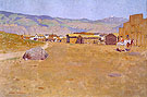 A Mining Town Wyoming 1899 - Frederic Remington reproduction oil painting