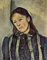 Portrait of Madame Cezanne 1883 - Paul Cezanne reproduction oil painting