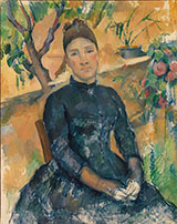 Madame Cezanne in the Greenhouse - Paul Cezanne
