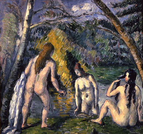 Three Bathers 1875 - Paul Cezanne reproduction oil painting