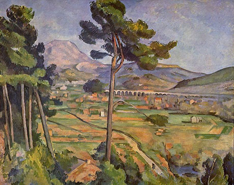 Mont Sainte Victoire View from Bellevue 1882 - Paul Cezanne reproduction oil painting