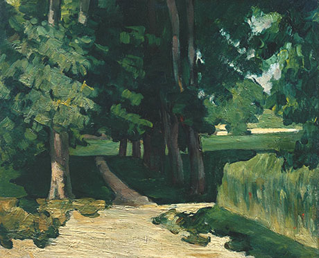 Avenue in Jas de Bouffan c1869 - Paul Cezanne reproduction oil painting