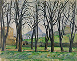 Chestnut Trees At The Jas De Bouffan - Paul Cezanne reproduction oil painting