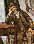 Man Smoking a Pipe - Paul Cezanne reproduction oil painting