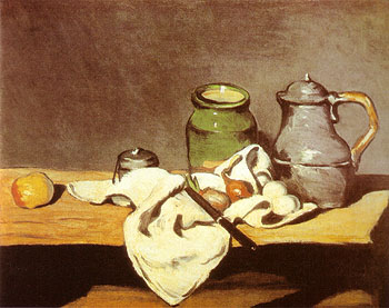Green Pot Tin Kettle 1869 - Paul Cezanne reproduction oil painting