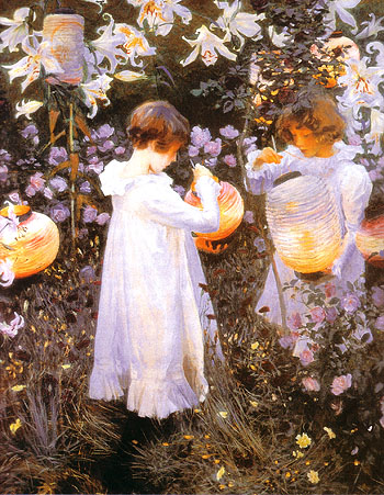 Carnation Lily, Lily Rose 1885 - John Singer Sargent reproduction oil painting