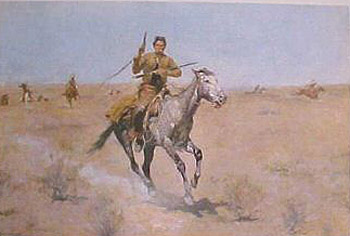 The Flight - Frederic Remington reproduction oil painting