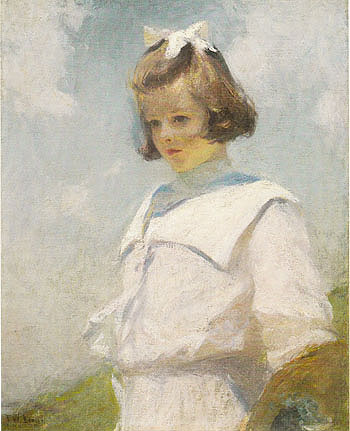 Portrait of Elisabeth 1901 - Frank Weston Benson reproduction oil painting