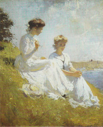 Elisabeth and Anna 1909 - Frank Weston Benson reproduction oil painting