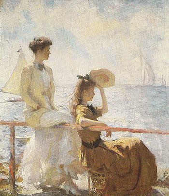 Summer Day 1911 - Frank Weston Benson reproduction oil painting