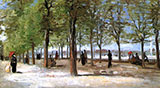 Lane at the Jardin du Luxembourg - Vincent van Gogh reproduction oil painting