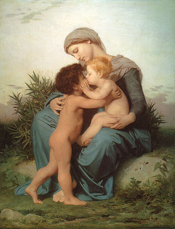 Fraternal Love 1851 - William-Adolphe Bouguereau reproduction oil painting