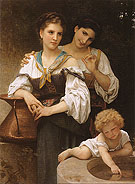 The Secret c 1876 - William-Adolphe Bouguereau reproduction oil painting