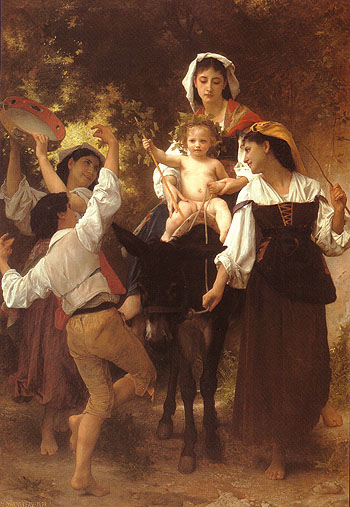 Return from the Hervest 1878 - William-Adolphe Bouguereau reproduction oil painting