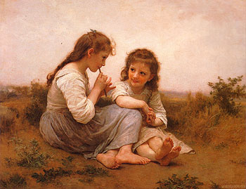 Childnood Idyll 1900 - William-Adolphe Bouguereau reproduction oil painting