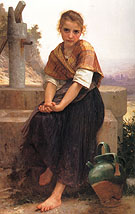 The Broken Pitcher 1891 - William-Adolphe Bouguereau reproduction oil painting