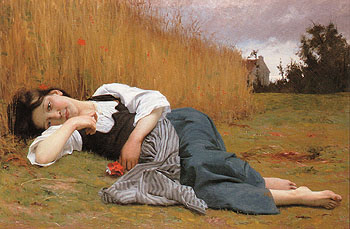 Rest in Harvest 1865 - William-Adolphe Bouguereau reproduction oil painting