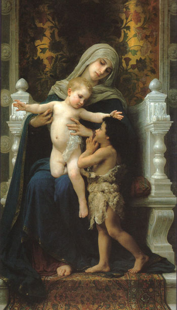 Madonna and Child with St John the Baptist 1882 - William-Adolphe Bouguereau reproduction oil painting