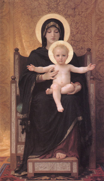 Virgin and Child 1888 - William-Adolphe Bouguereau reproduction oil painting