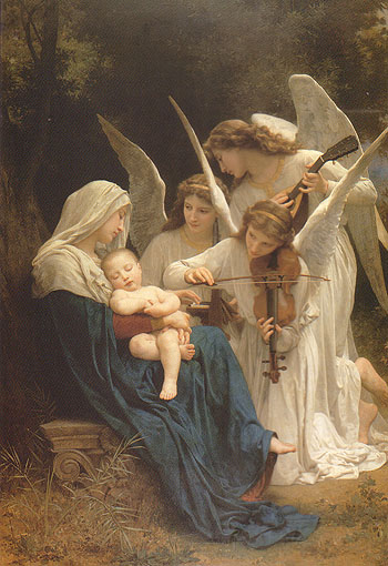 Somg of the Angels 1881 - William-Adolphe Bouguereau reproduction oil painting