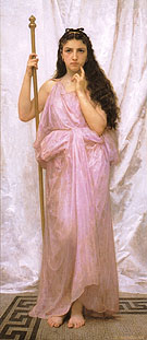 Young Priestess 1902 - William-Adolphe Bouguereau reproduction oil painting