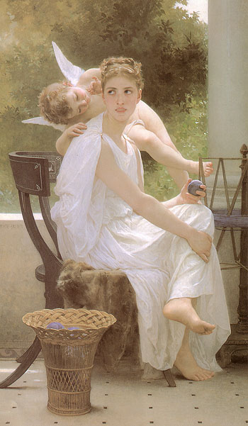 Work Interrupted 1891 - William-Adolphe Bouguereau reproduction oil painting