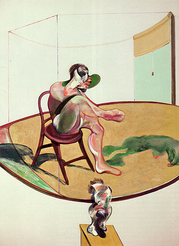 Two Studies of George Dyer with Dog 1968 - Francis Bacon reproduction oil painting