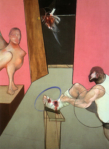 Oedipus and the Sphinx after Ingres 1983 - Francis Bacon reproduction oil painting