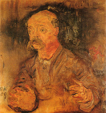 Peter Altenberg 1909 - Oskar Kokoshka reproduction oil painting