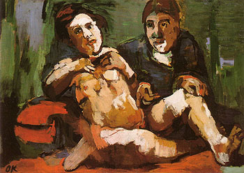 Self Portrait with Doll 1922 - Oskar Kokoshka reproduction oil painting