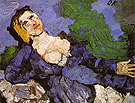 Woman in Blue 1919 - Oskar Kokoshka reproduction oil painting