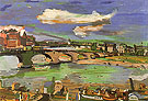 Dresden Augustus Bridge with Steamboat II 1923 - Oskar Kokoshka reproduction oil painting