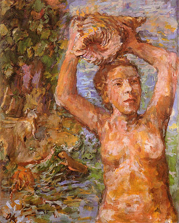 Nymph 1936 - Oskar Kokoshka reproduction oil painting