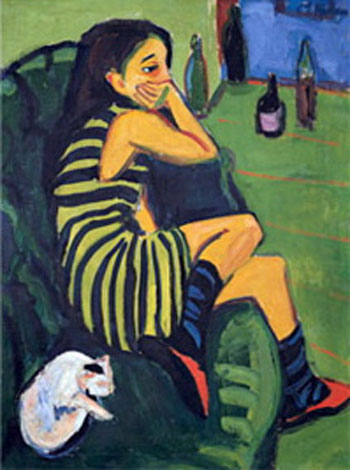 Marcella 1910 - Ernst Kirchner reproduction oil painting