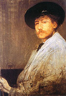 Arrangment in Gray Portrait of the Painter - James McNeill Whistler reproduction oil painting