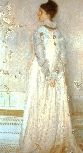 Symphony in Flesh Color and Pink Portrait of Mrs Frances Leyland 1873 - James McNeill Whistler reproduction oil painting