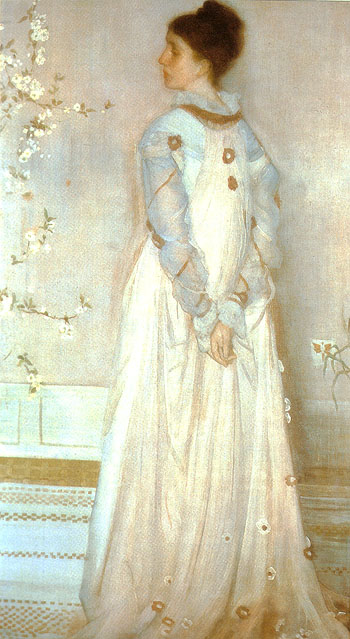 Symphony in Flesh Color and Pink Portrait of Mrs Frances Leyland 1873 - James McNeill Whistler reproduction oil painting