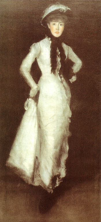 Arrangement in White and Black Portrait of Maud Franklin 1876 - James McNeill Whistler reproduction oil painting